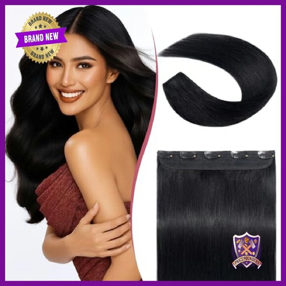 14 Inch Clip In Human Hair Extensions 5 Clips Straight Remy Hair main image 6